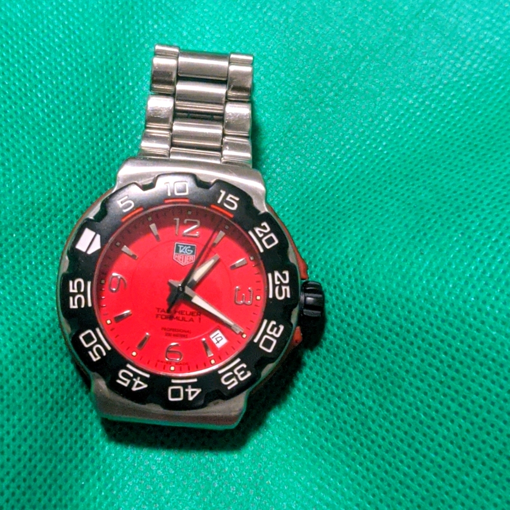 Tag Grand Prix red and black stainless steel